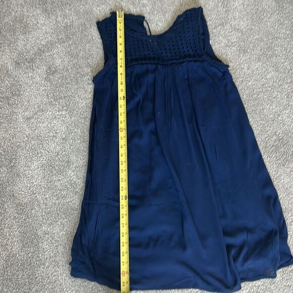 Tommy Bahama Crinkle Shift Dress Lace Top Lined Summer Dress, Navy, XS, NWT - Picture 11 of 11